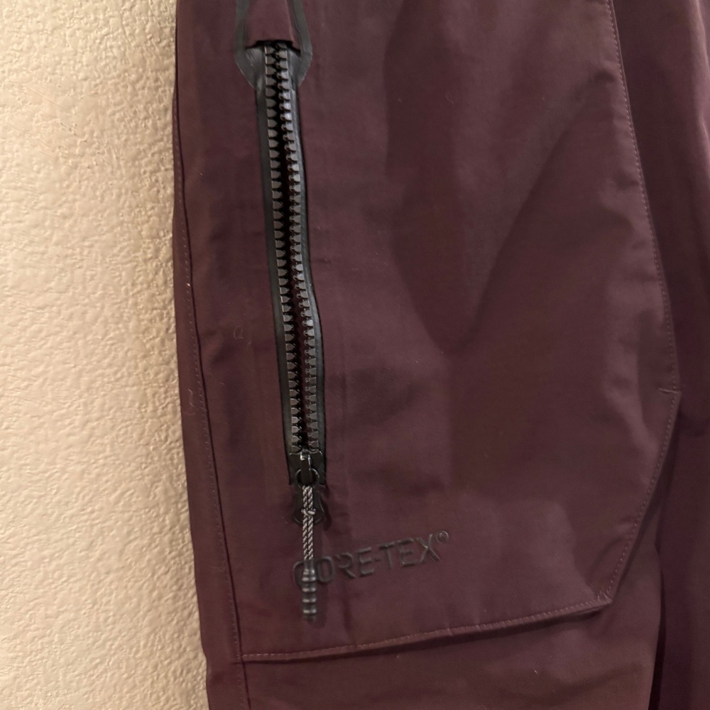 Volcom Ash Stretch Gore Bib Women Medium Dark Brown Gore-Tex Snowboard Ski Pants - Picture 6 of 16